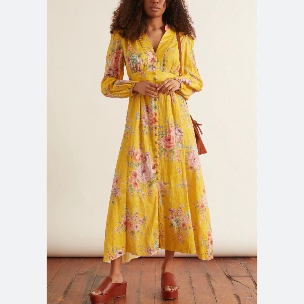 NWOT zimmermann zinnia linen dress - Picture 2 of 11